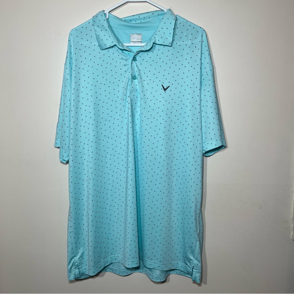 Callaway Blue Polo Shirt Lightweight Performance Mens XL